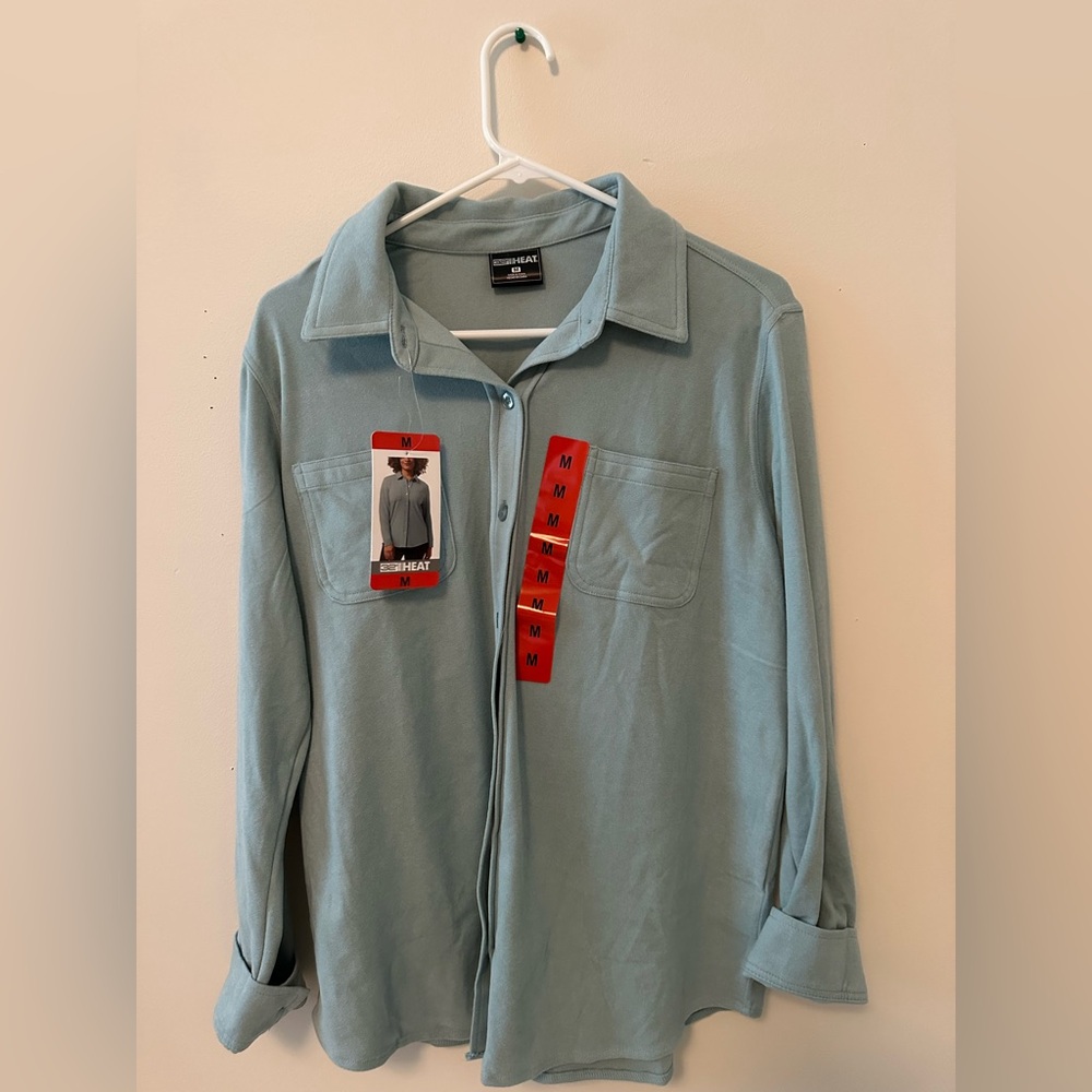 Light Blue Soft Button-Up Shirt